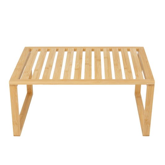 Bamboo Stackable Shelf, Natural Bamboo Color