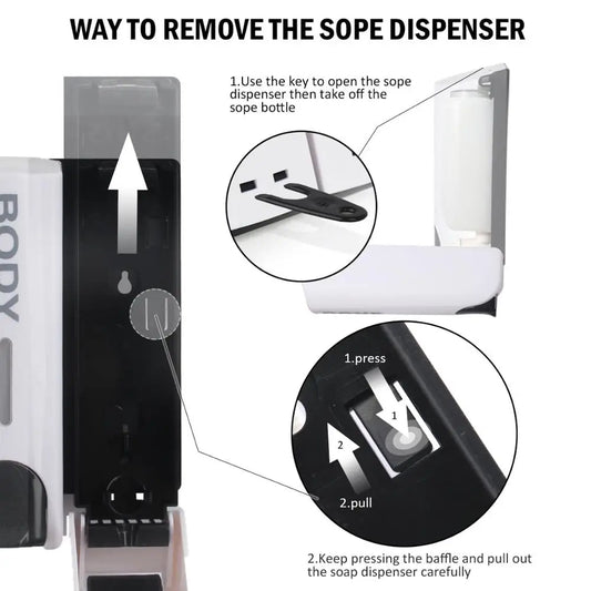 Single/Double/Triple 350Ml Soap Dispenser Wall-Mount