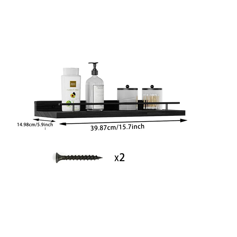 Floating Wooden Shelves Storage Rack