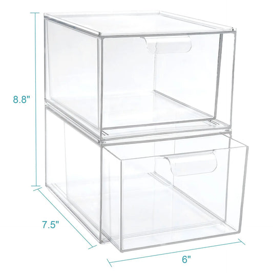 Small Stackable Storage Drawers Acrylic Organizer