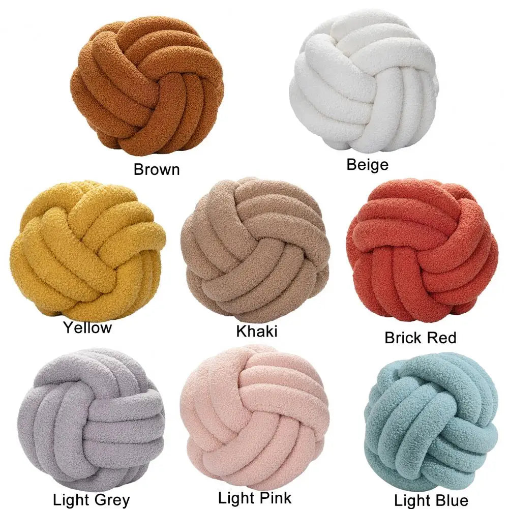 Knotted Ball Plush Pillow Indeformable