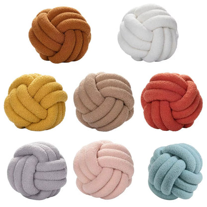 Knotted Ball Plush Pillow Indeformable