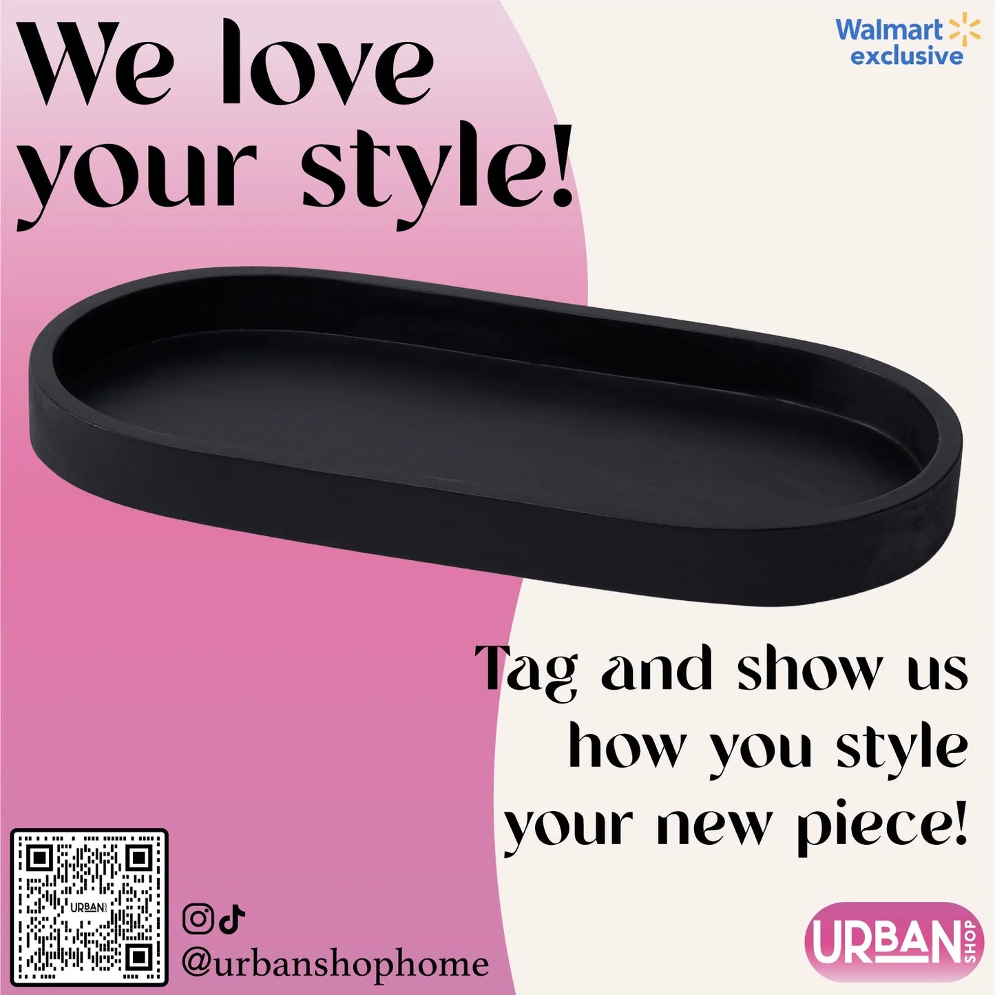 (2 Pack)  Black Ceramic Oval Tray, 11.8" W