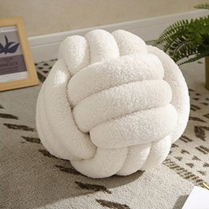 Knotted Ball Plush Pillow Indeformable