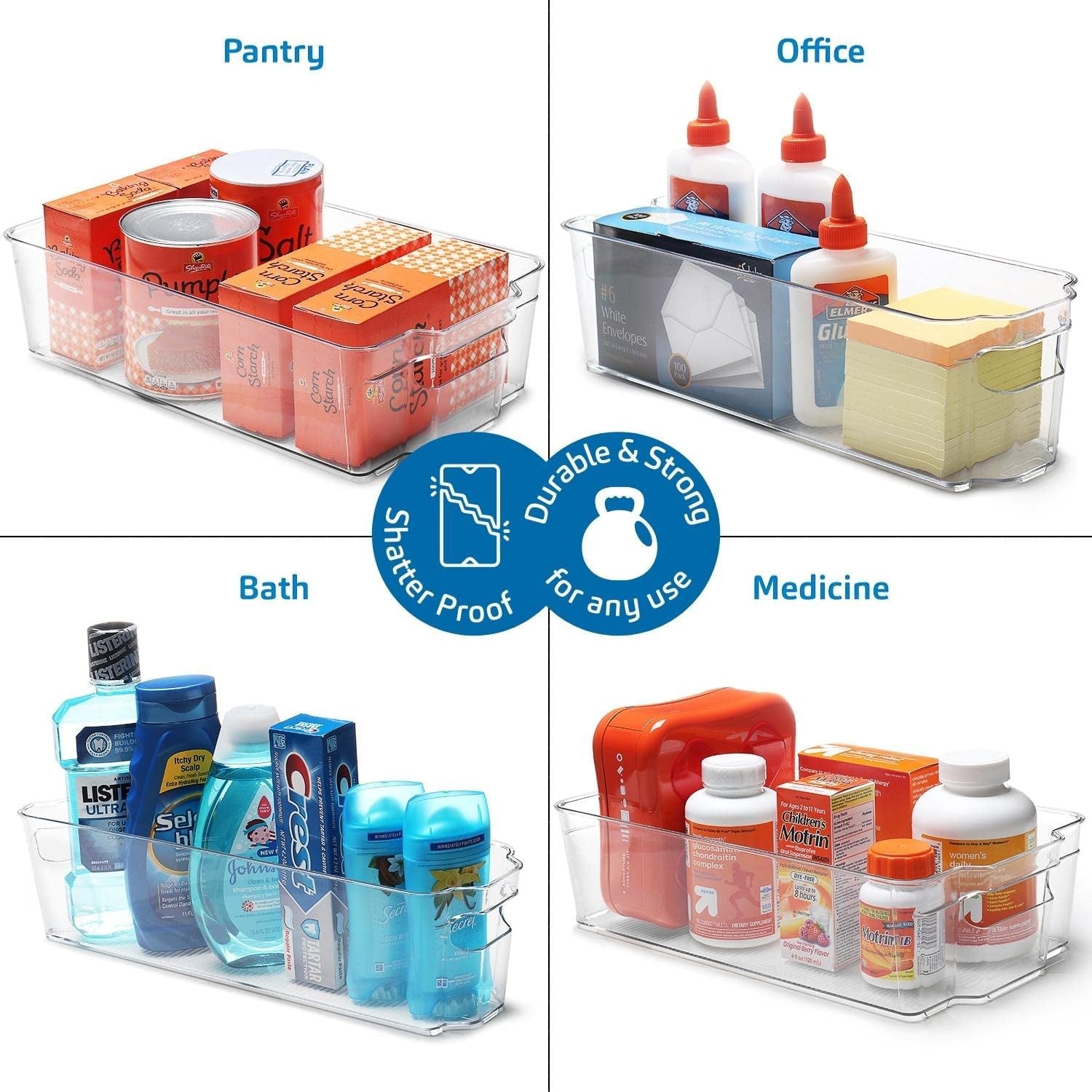 Fridge Organizer - 14 Piece Refrigerator Organizer Bins - Stackable Freezer Organizer - Clear Refrigerator Organizer - Acrylic Fridge Bins, 