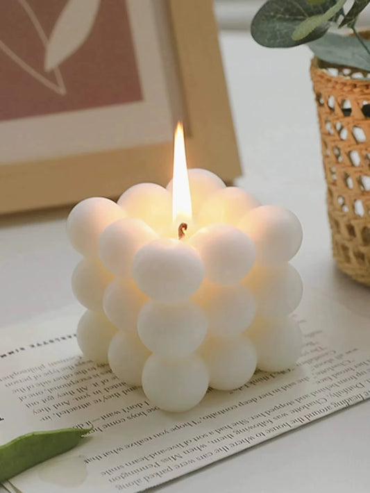 1PC Creative Ball-Shaped Soy Wax Magic Cube Aromatherapy Candle Decor