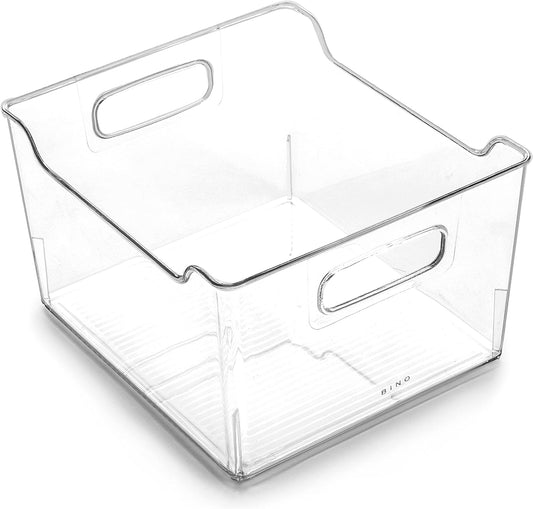 | Clear Storage Organizer | the LODGE COLLECTION | Containers for Organizing with Handles| Pantry & Kitchen Organization | Fridge Organizer | Bathroom Organizer | Storage Bins for Shelves Cabinet