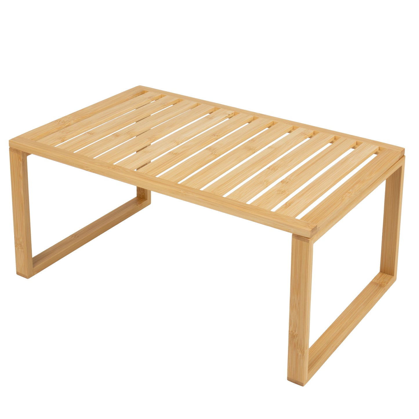 Bamboo Stackable Shelf, Natural Bamboo Color
