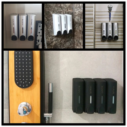 Single/Double/Triple 350Ml Soap Dispenser Wall-Mount 