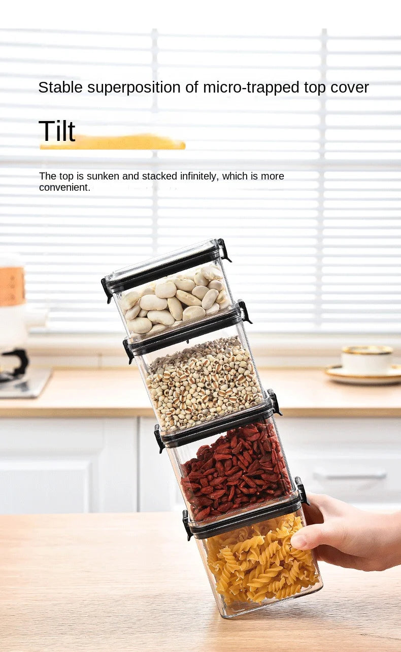 2/4 PCS Sealed Jar Containers Sets  (Stackable)