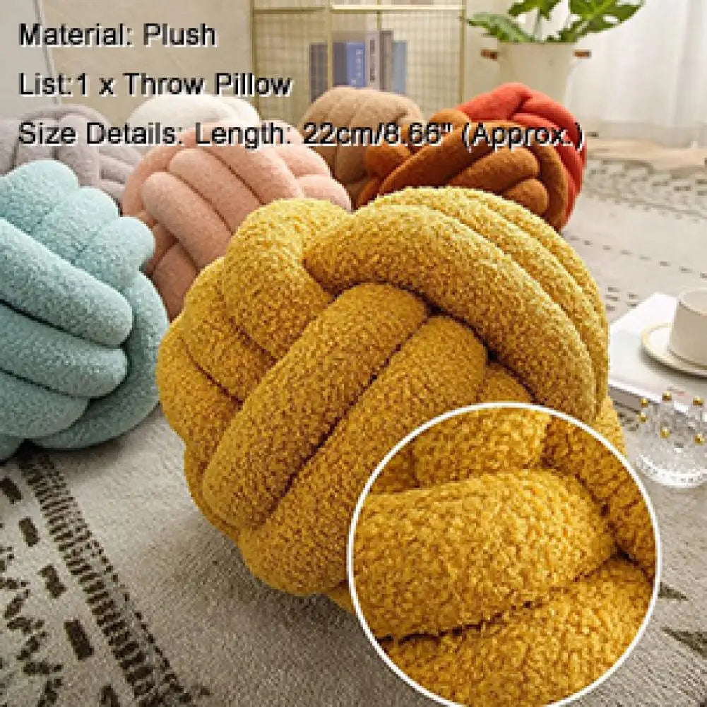 Knotted Ball Plush Pillow Indeformable