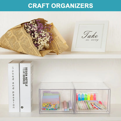 Small Stackable Storage Drawers Acrylic Organizer