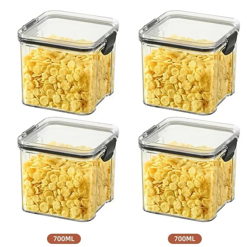 2/4 PCS Sealed Jar Containers Sets  (Stackable)
