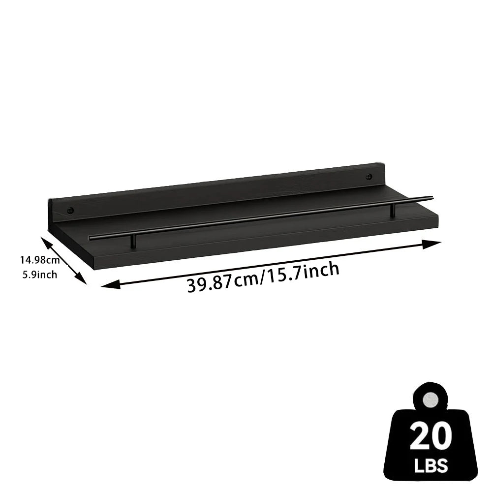 Floating Wooden Shelves Storage Rack 