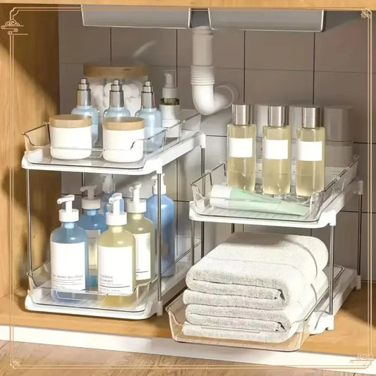  2-Tier Multi-Purpose Bathroom Cabinet Organizer