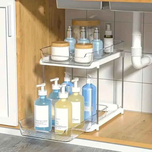  2-Tier Multi-Purpose Bathroom Cabinet Organizer