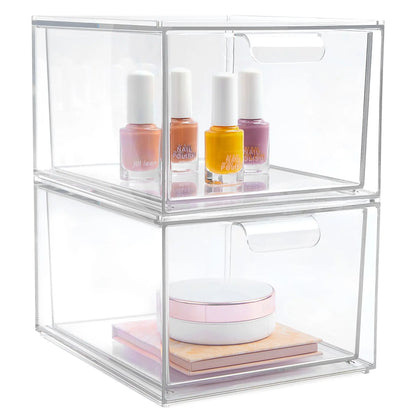 Small Stackable Storage Drawers Acrylic Organizer