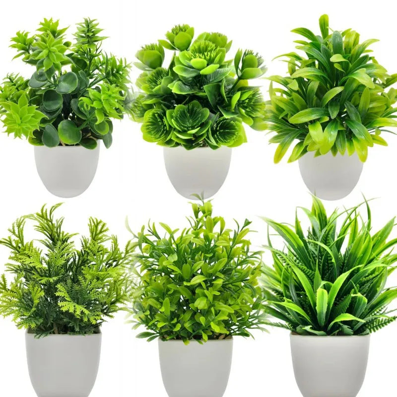 1 Piece Artificial Plants with Plastics Pots Home Decor