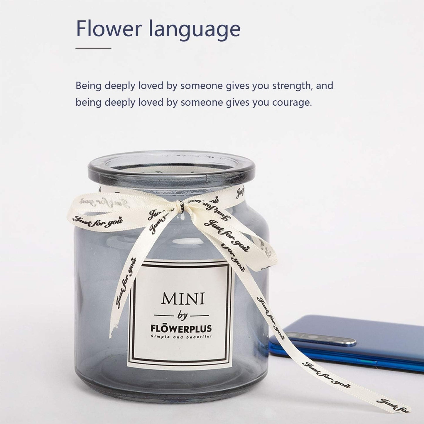 Artificial Peony and Glass Vase