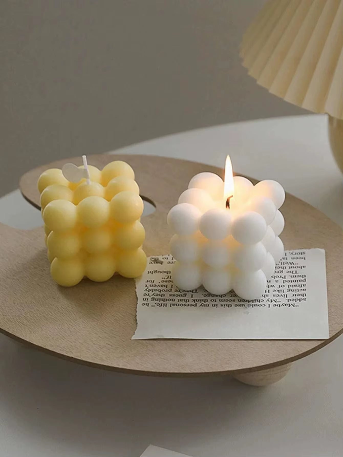 1PC Creative Ball-Shaped Soy Wax Magic Cube Aromatherapy Candle Decor