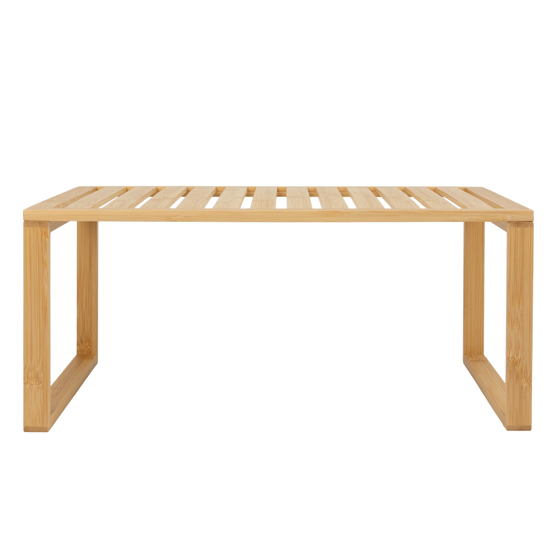 Bamboo Stackable Shelf, Natural Bamboo Color